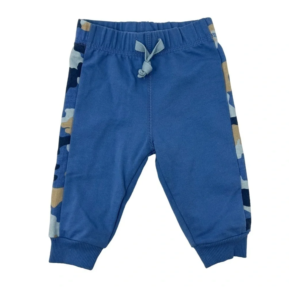 First Impressions Baby Boys Blue Camo Side Panel Jogger Pants 3 6 Months